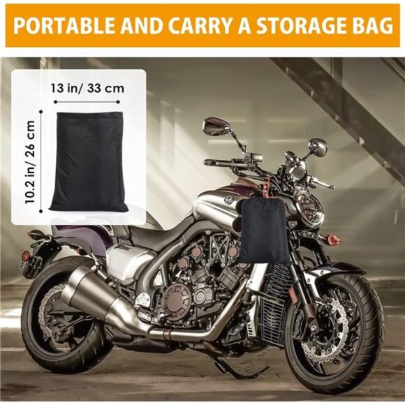 Motorcycle Cover All Season Universal Weather Waterproof Motorbike Cover - Picture 7 of 8